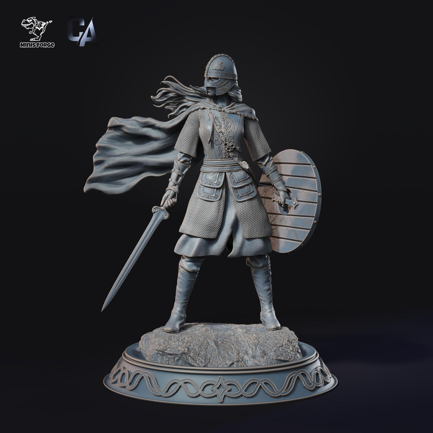 Eowyn: Exquisite 3D Printed Fan-Art Collectible Statue – Lord of the Rings Shieldmaiden of Rohan Figure