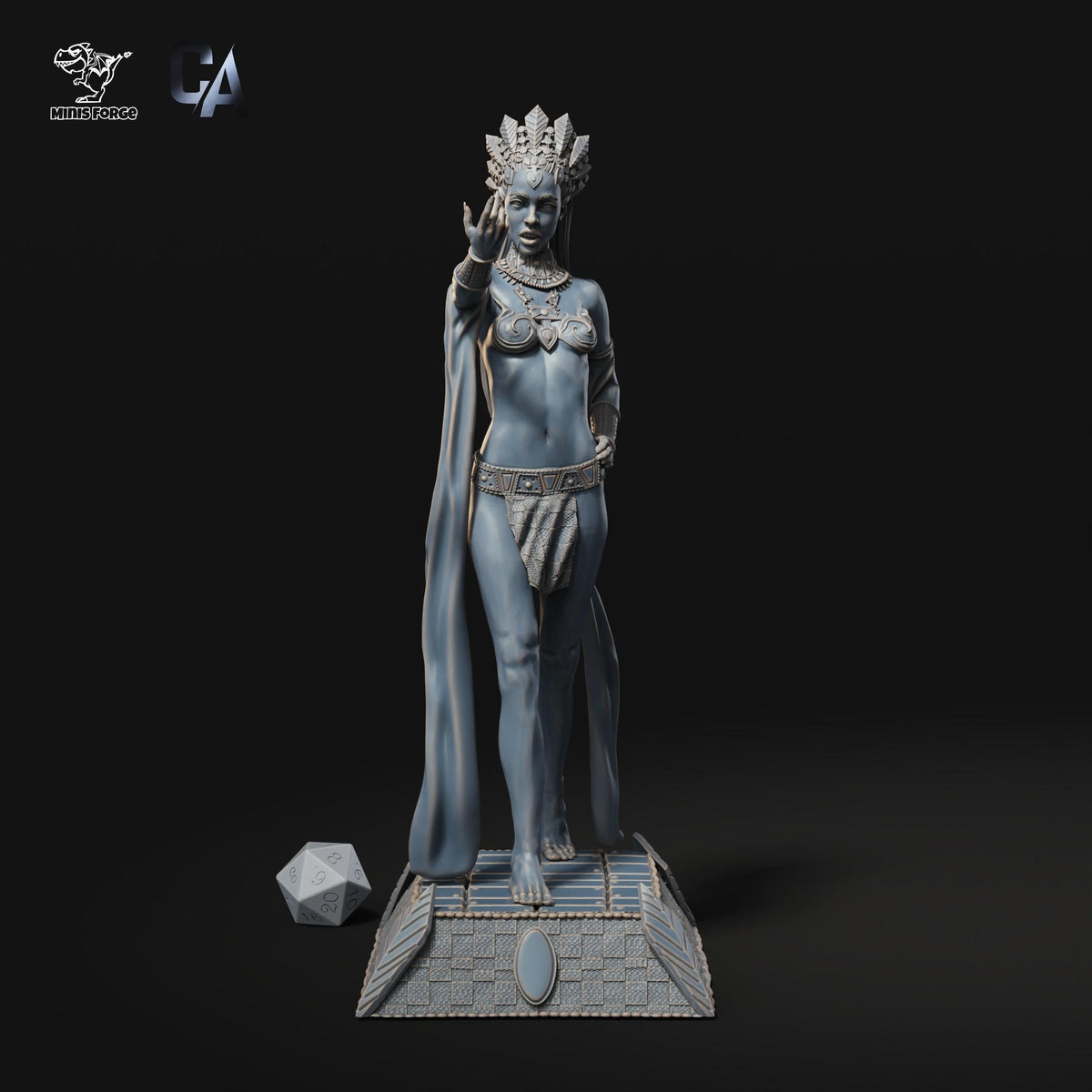 Empress Akasha NSFW 3D Printed Statue – Mature Vampire Queen Resin Figure, Made to Order for Adult Collectors & Fans