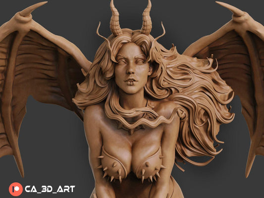 Hell Witch 3D Printed Statue: Dark Sorceress Collectible Figure