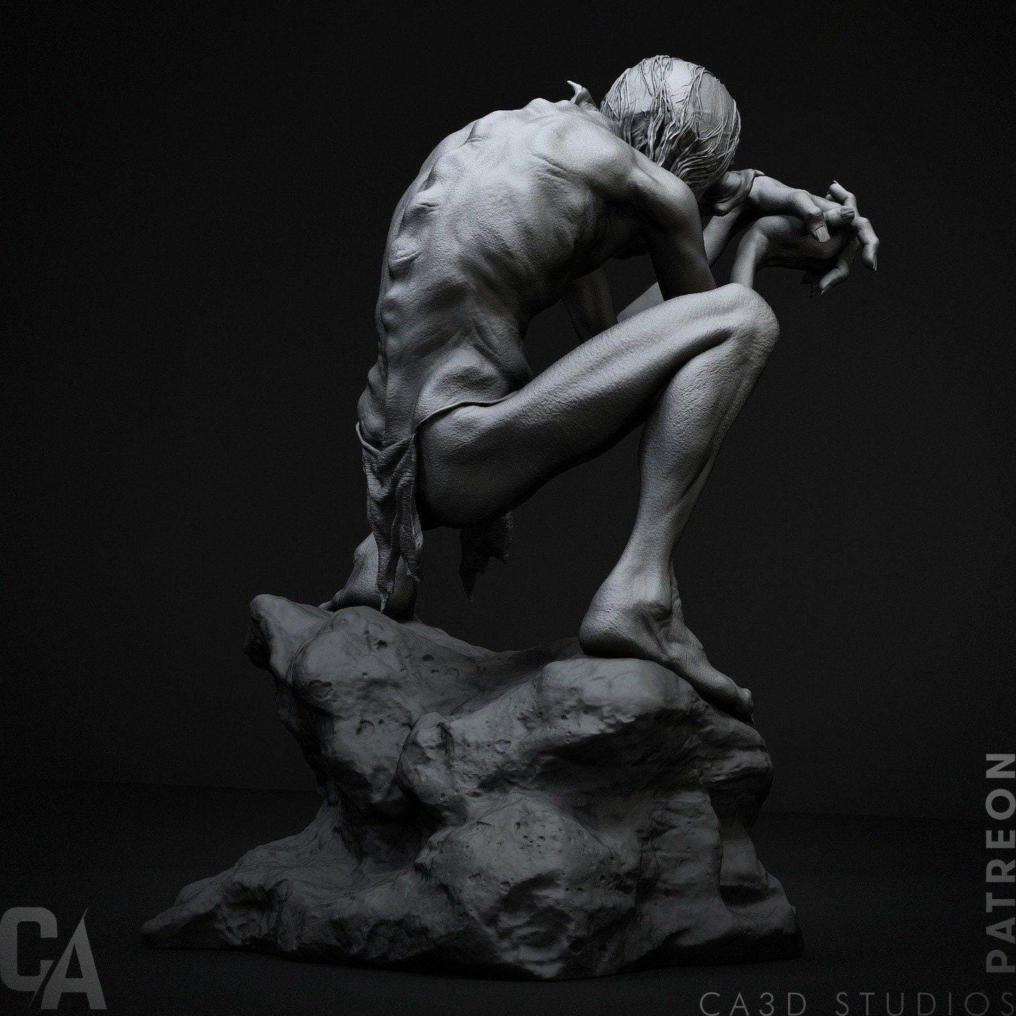 Gollum Resin Statue | Painted or Unpainted Lord of the Rings Collectible