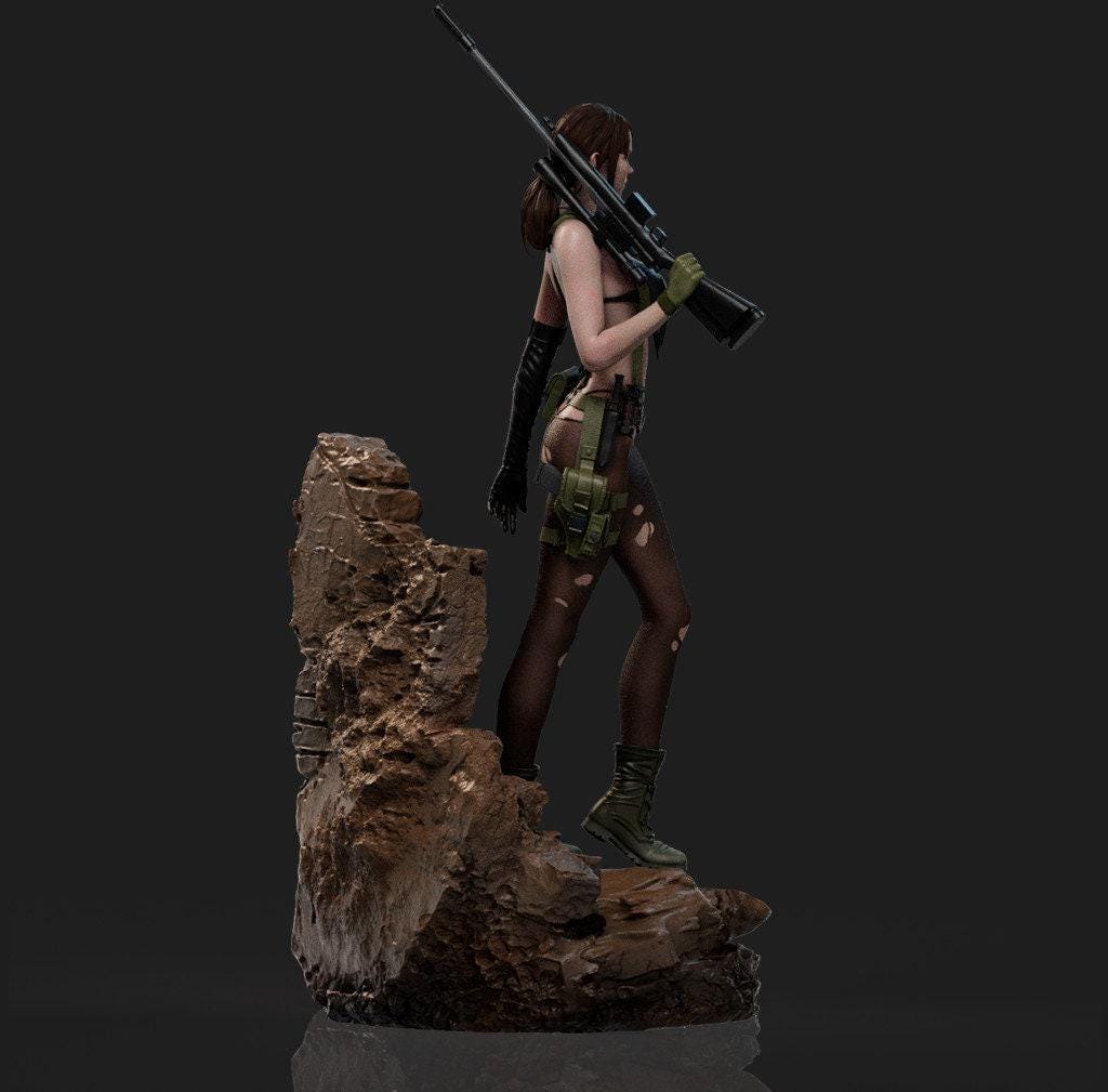 Quiet Metal Gear NSFW 3D Printed Statue – Mature Military Sci-Fi Resin Collectible, Made to Order for Adult Collectors
