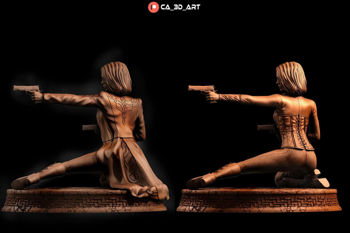 Selene NSFW 3D Printed Statue – Mature Vampire Death Dealer Resin Collectible, Made to Order for Adult Collectors & Fans