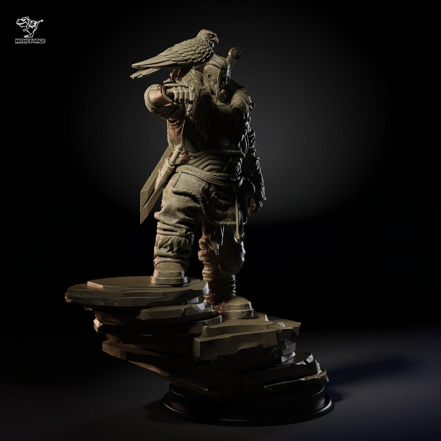 Mighty Chaos Viking 3D Printed Statue: Epic Dark Fantasy Norse Warrior Collectible Figure