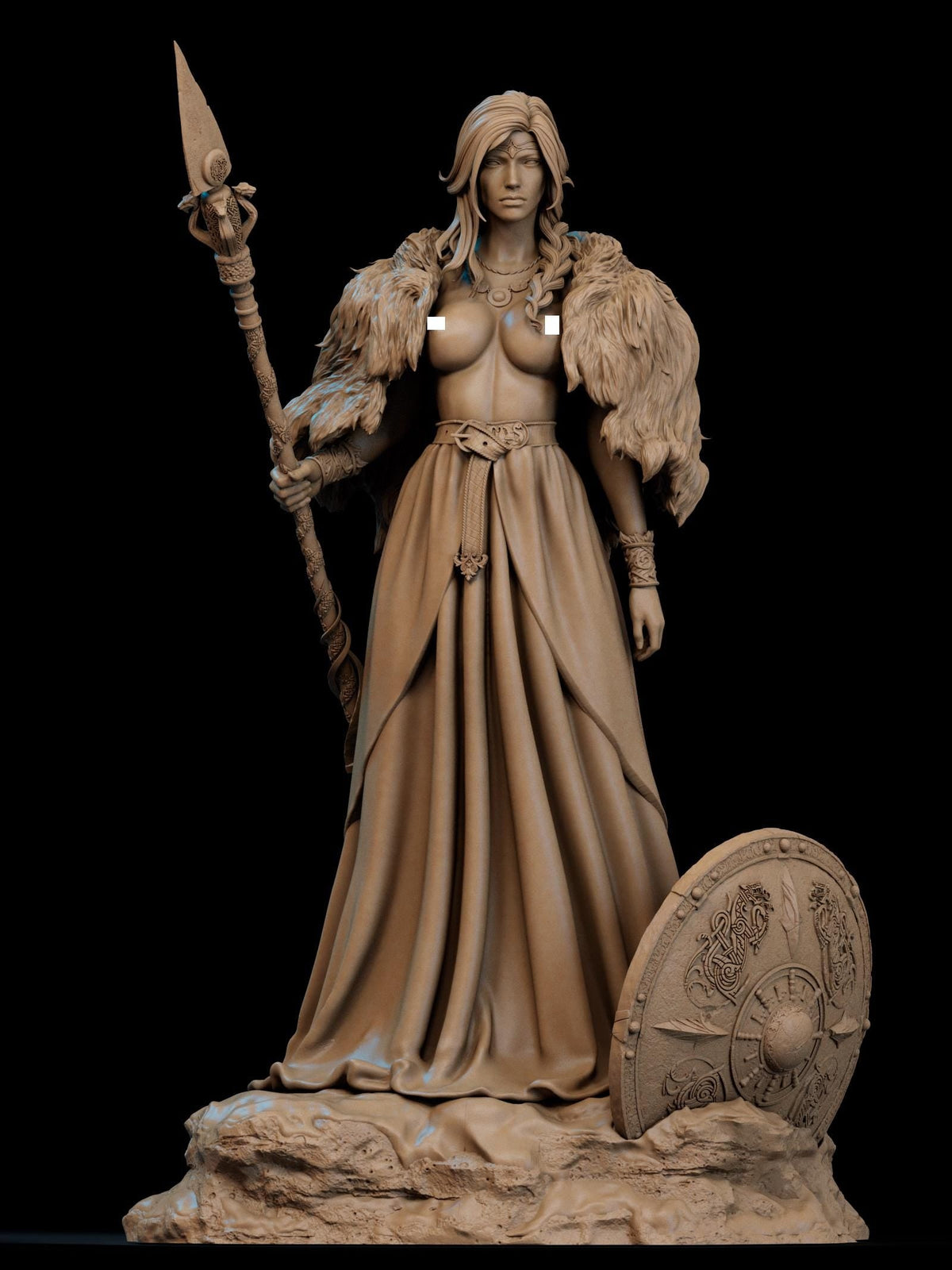 Freja Norse Goddess NSFW 3D Printed Statue – Mature Mythology Resin Collectible, Made to Order for Adult Collectors