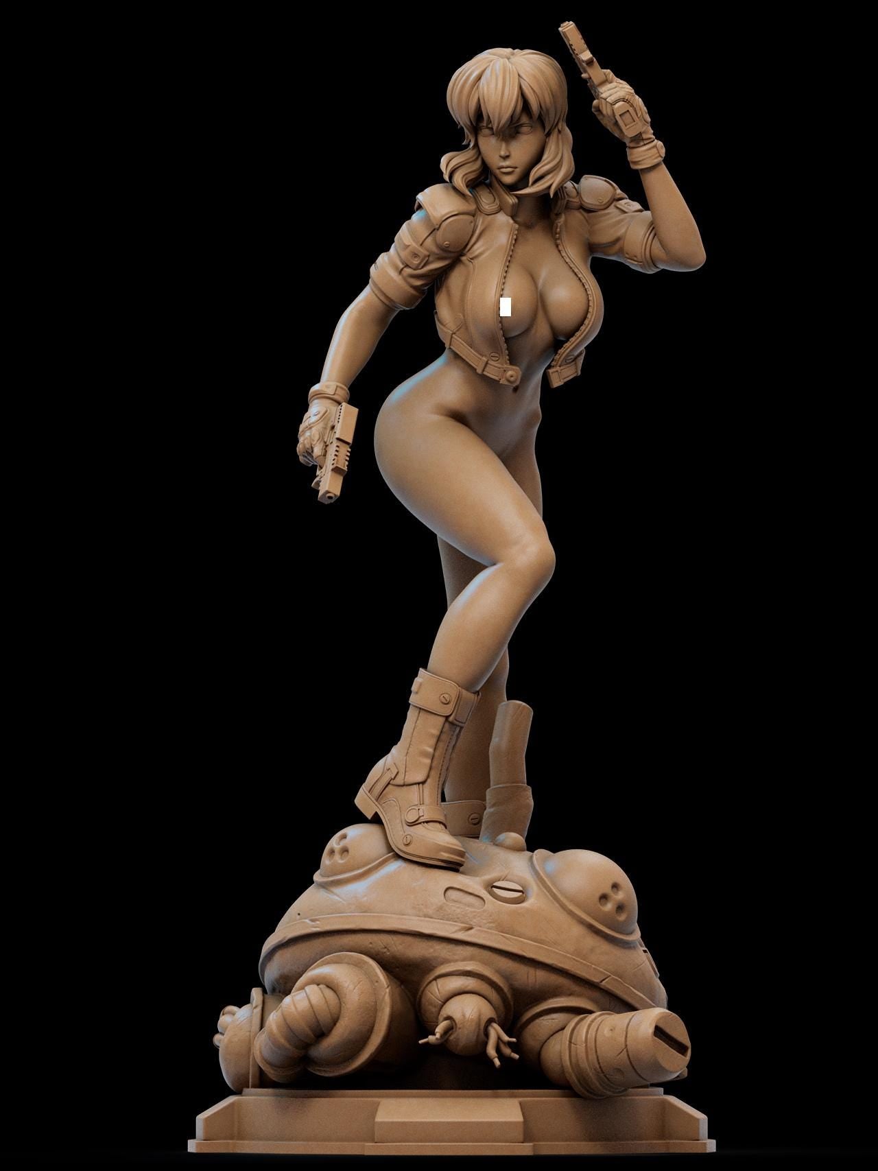a statue of a woman holding a baseball bat