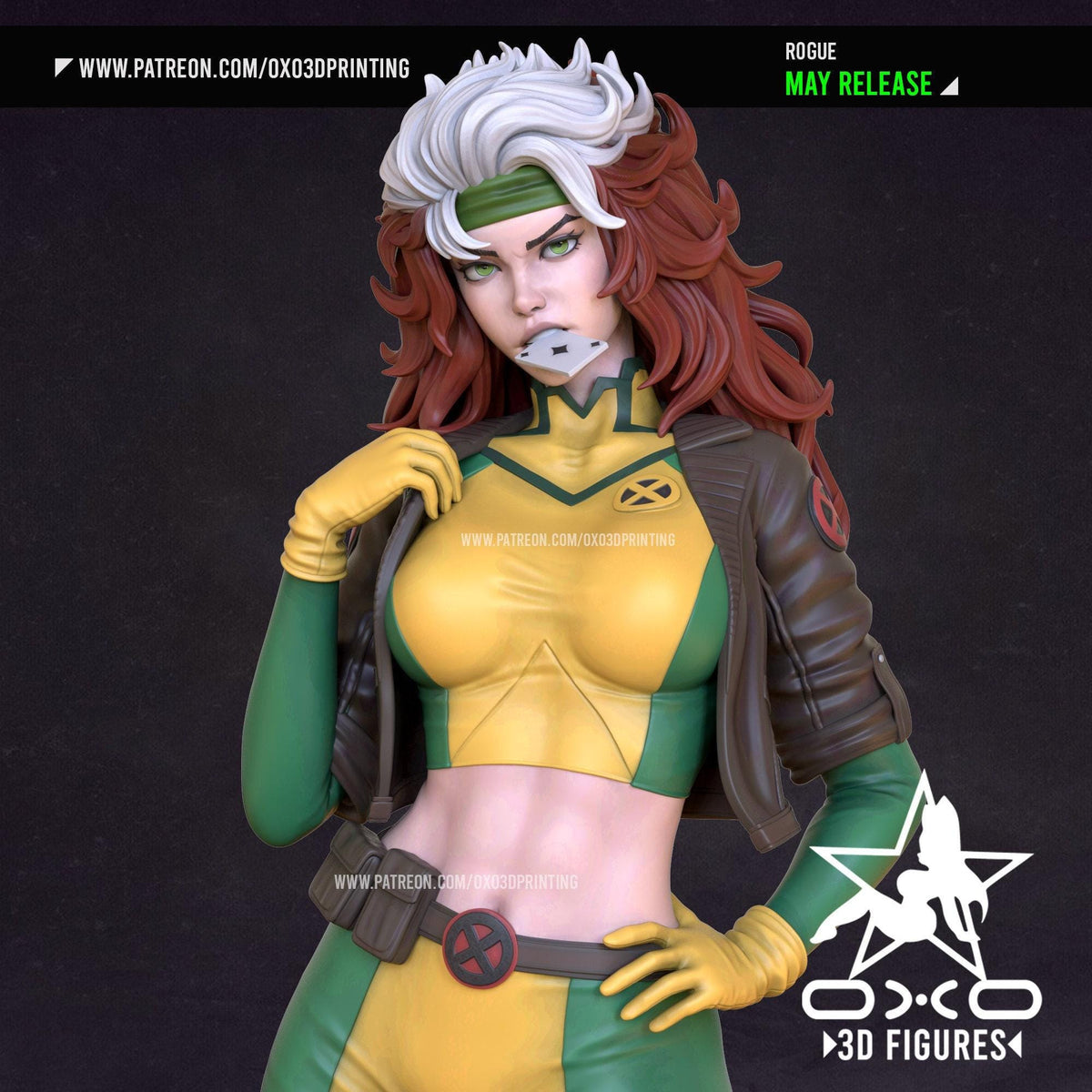 Rogue NSFW 3D Printed Statue – Mature X-Men Mutant Heroine Resin Collectible, Made to Order for Adult Collectors & Fans