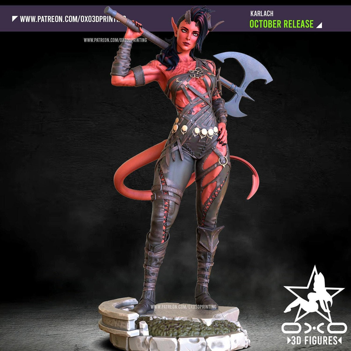 Karlach Infernal NSFW 3D Printed Statue – Mature Baldur's Gate Resin Collectible, Made to Order for Adult Collectors