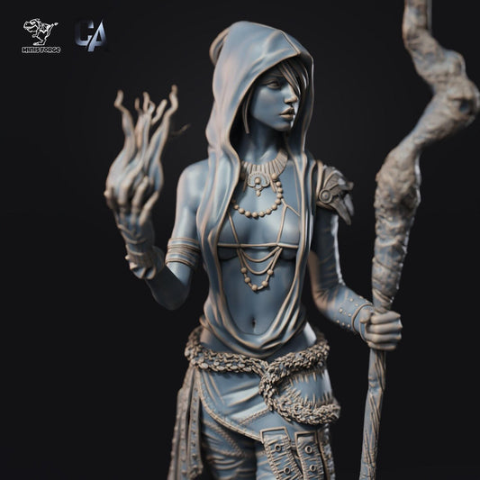 Dragon Age Enchantress: Morrigan 3D Printed Statue – Collectible for Fantasy RPG Fans (NSFW)