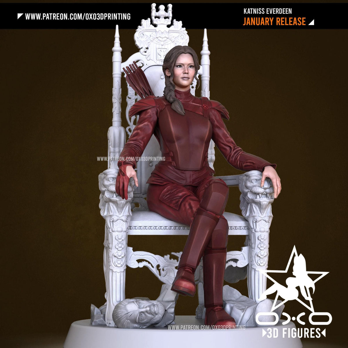 Katniss Everdeen NSFW 3D Printed Statue – Mature Hunger Games Resin Collectible, Made to Order for Adult Collectors