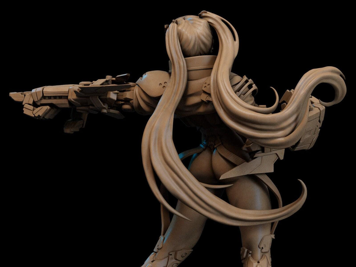 Rebecca Cyberpunk NSFW 3D Printed Statue – Mature Anime Edgerunner Resin Collectible, Made to Order for Adult Collectors