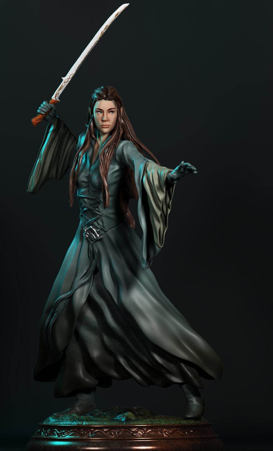 Arwen 3D Print Statue: Exquisite NSFW Lord of the Rings Collectible – Premium Elf Princess Figure