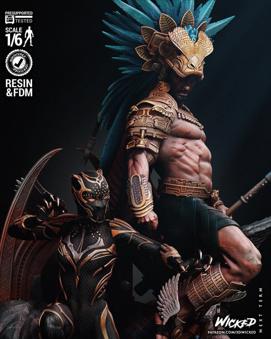 Black Panther & Namor: Epic Diorama 3D Print Collectible - Marvel Display