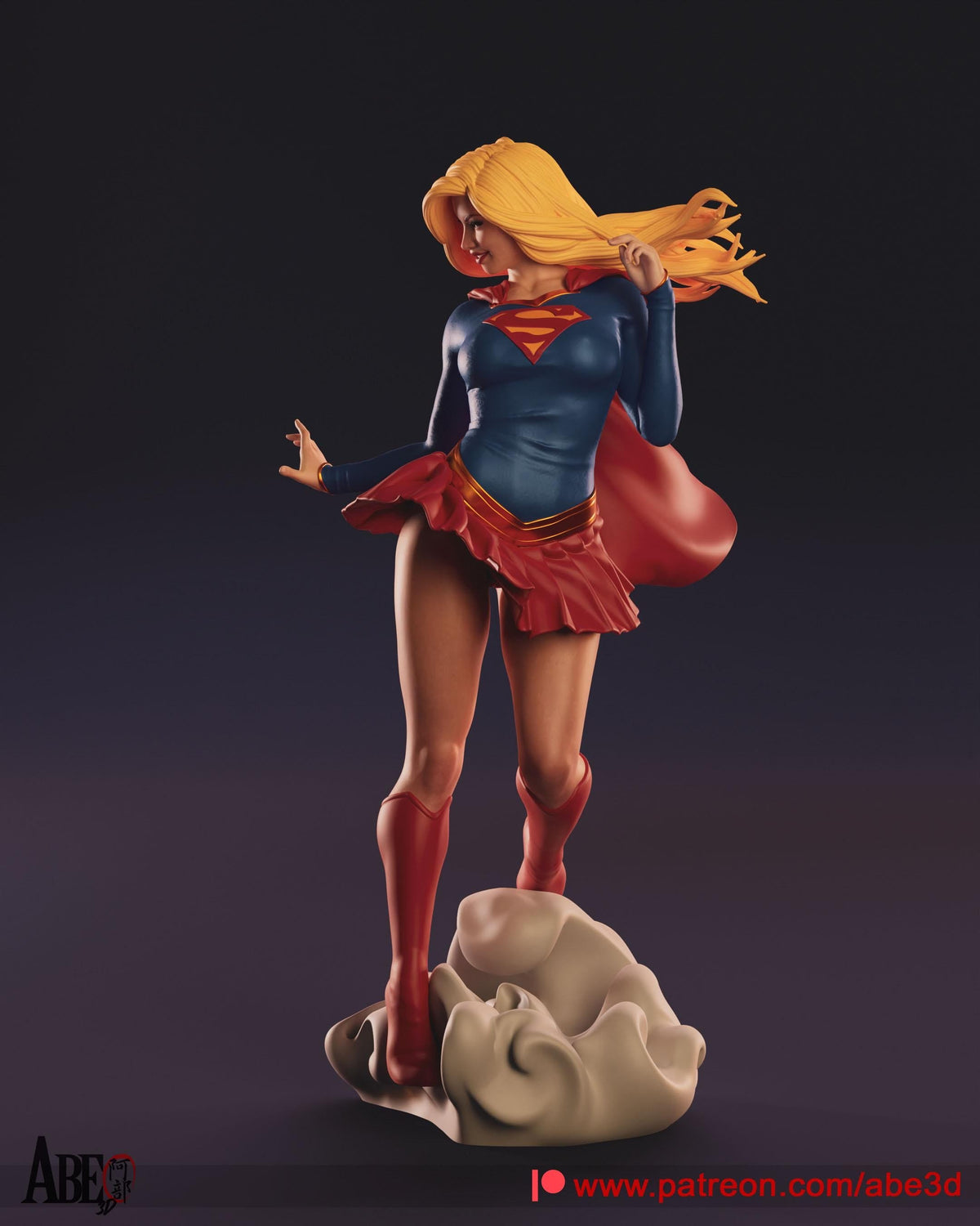 Supergirl NSFW 3D Printed Statue – Mature DC Superheroine Resin Collectible, Made to Order for Adult Collectors & Fans