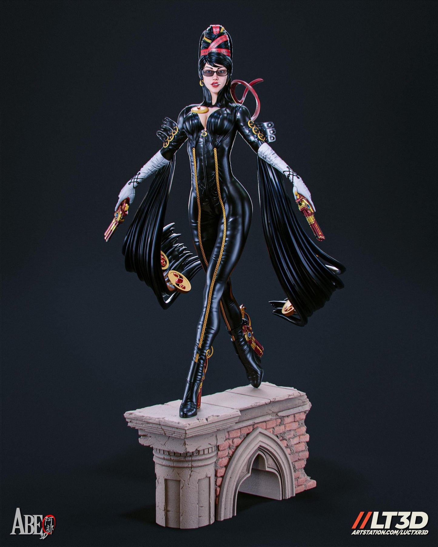 Bayonetta Hand-Painted 3D Resin Statue - Ready-to-Display Mystic Siren, Umbra Witch Art, Bayonetta Series Collectible, Scsle 1:10