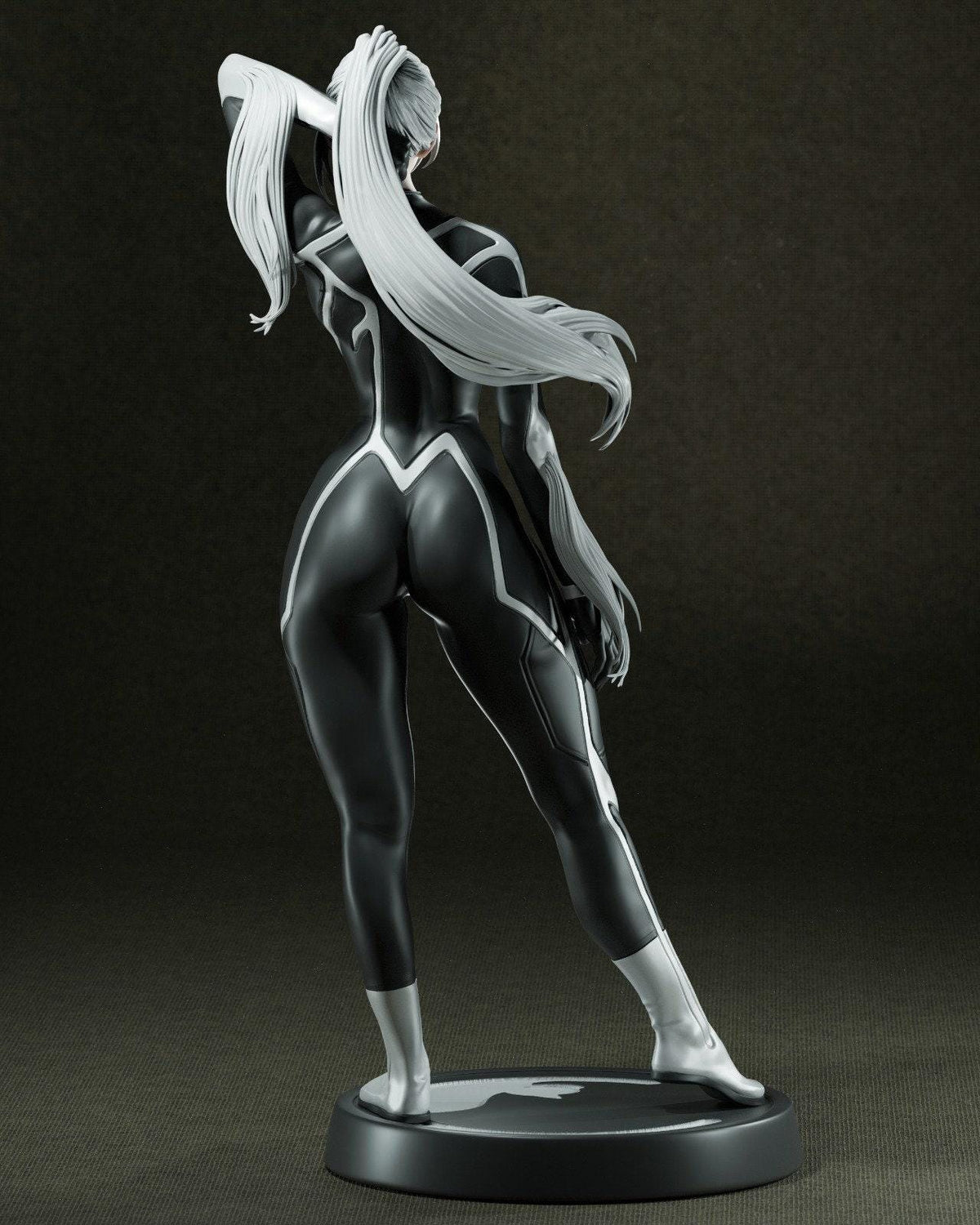 Black Cat Marvel NSFW 3D Printed Statue – Mature Comics Fan Art Resin Collectible, Made to Order for Adult Collectors