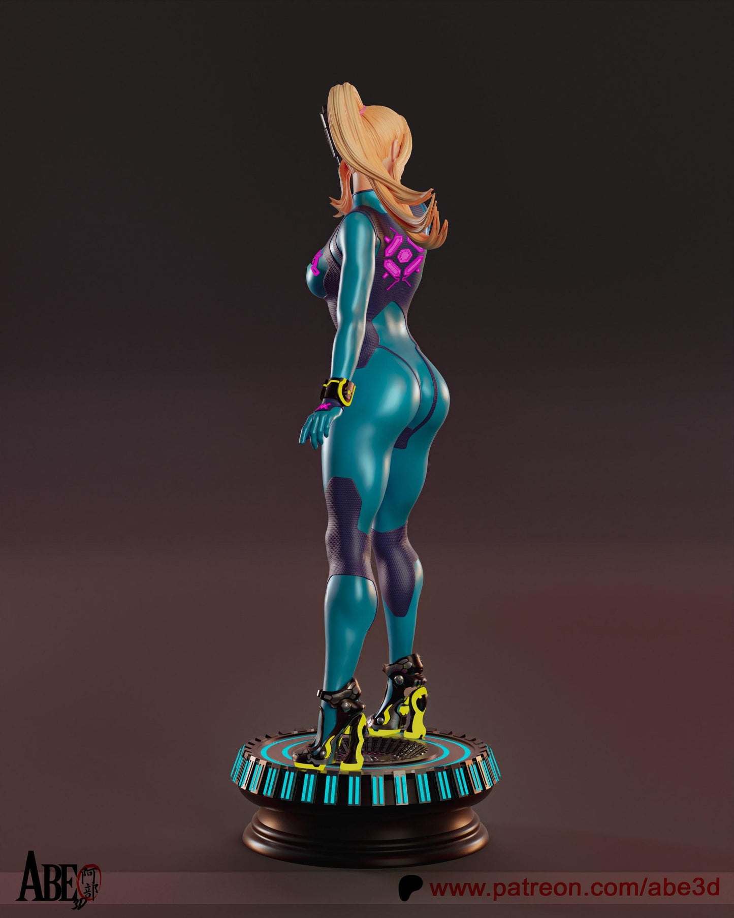 Exclusive Samus 3D Printed Statue Collectible - Highly Detailed NSFW Metroid Figure for Adult Fans