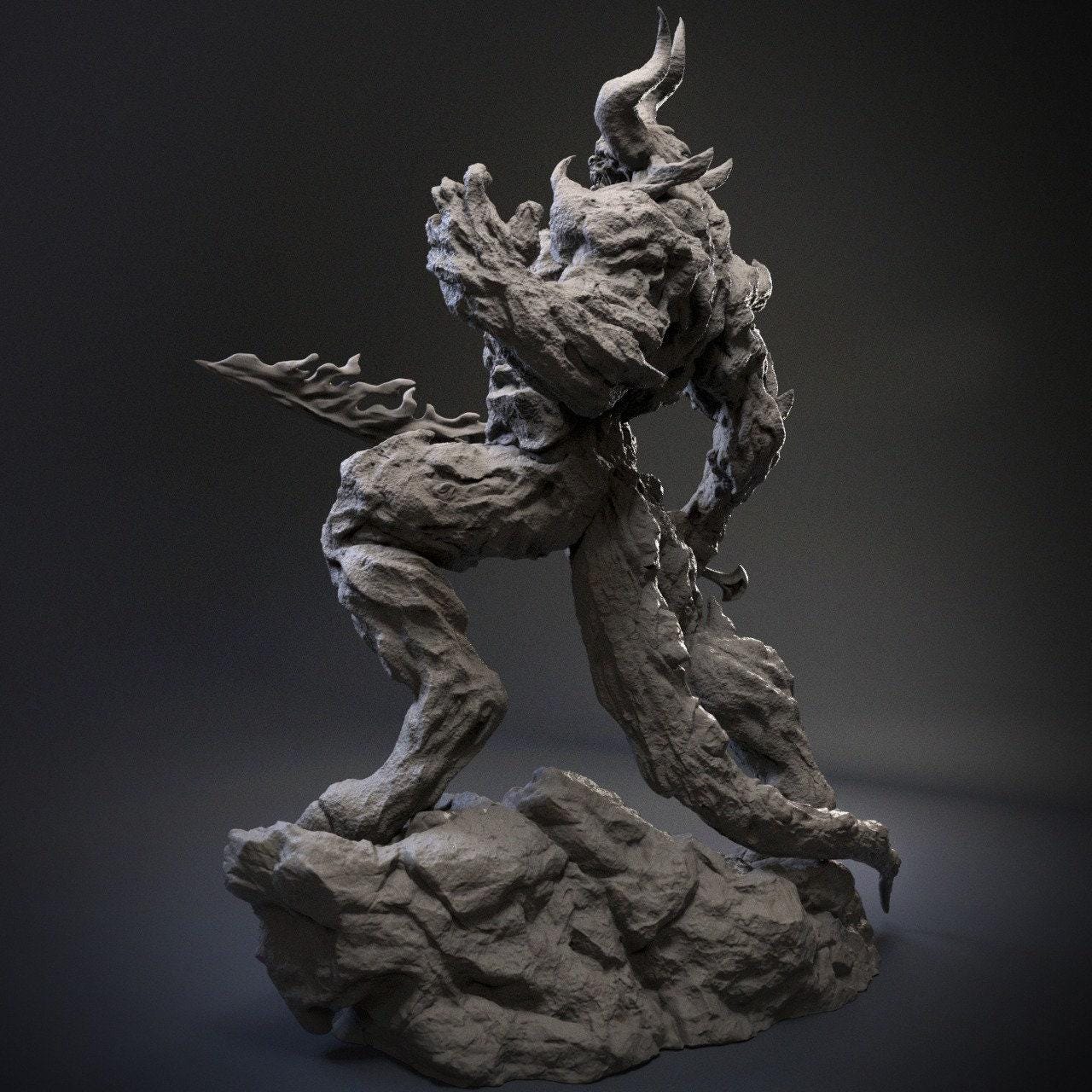 Surtur 3D Printed Collectible Resin Statue: Highly Detailed Norse Mythology Fire Giant Figure for Fans & Collectors