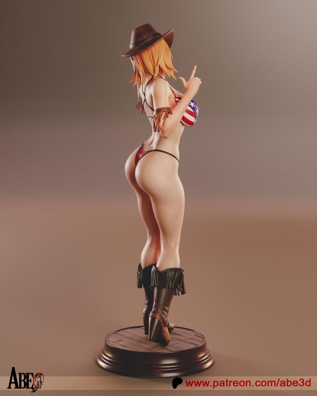 Tina Armstrong NSFW 3D Printed Statue – Mature Wrestling Fighter Resin Collectible, Made to Order for Adult Collectors
