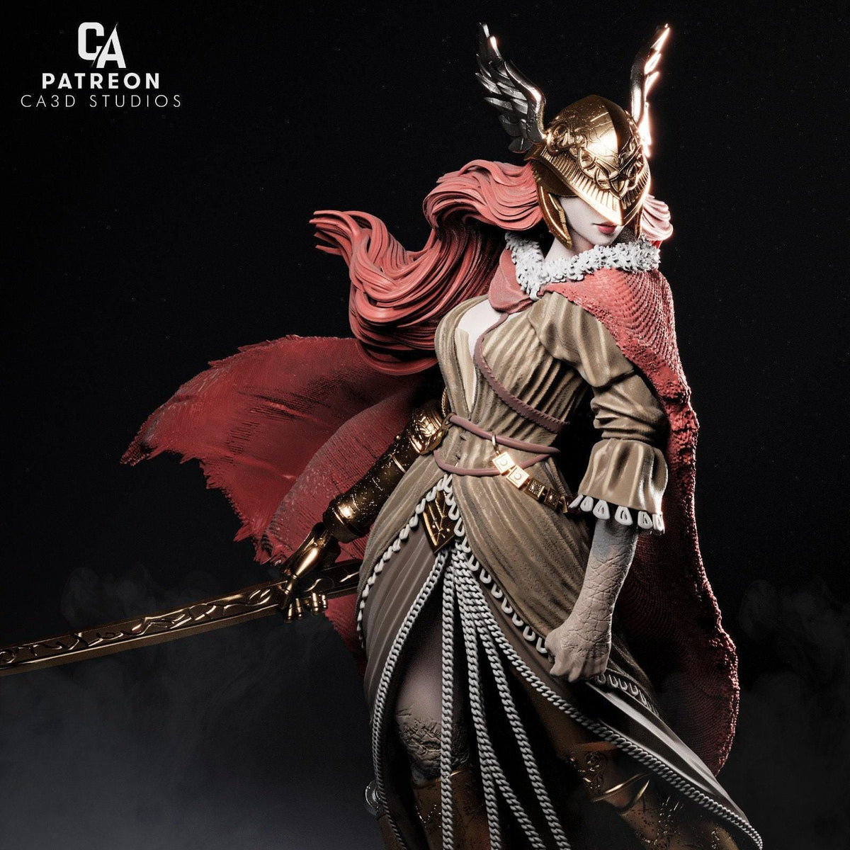 Malenia NSFW 3D Printed Statue – Mature Elden Ring Boss Resin Collectible, Made to Order for Adult Collectors & Fans