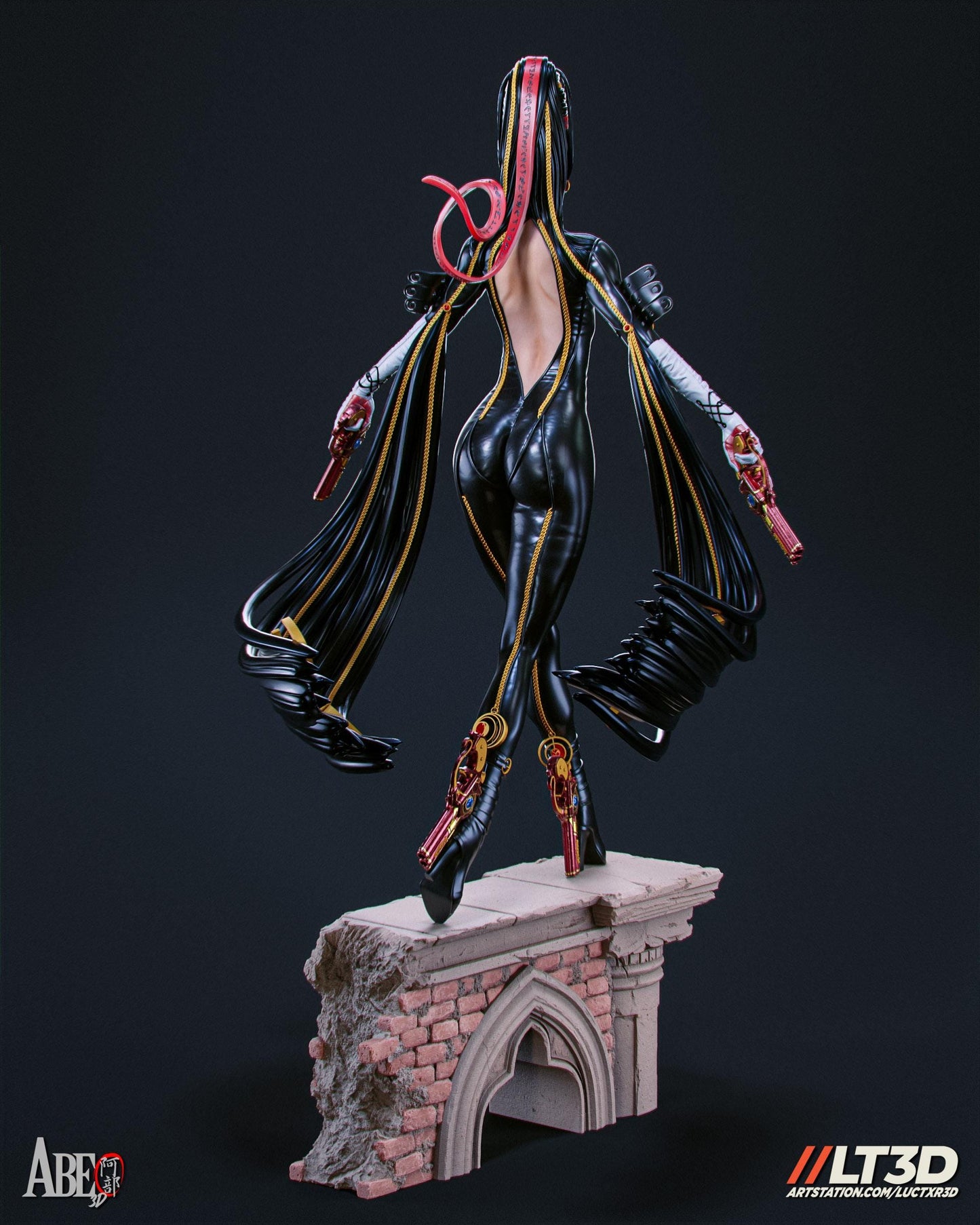 Bayonetta Hand-Painted 3D Resin Statue - Ready-to-Display Mystic Siren, Umbra Witch Art, Bayonetta Series Collectible, Scsle 1:10