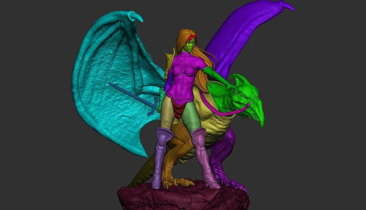 Taarna Heavy Metal NSFW 3D Printed Statue – Mature Sci-Fi Fantasy Resin Collectible, Made to Order for Adult Collectors