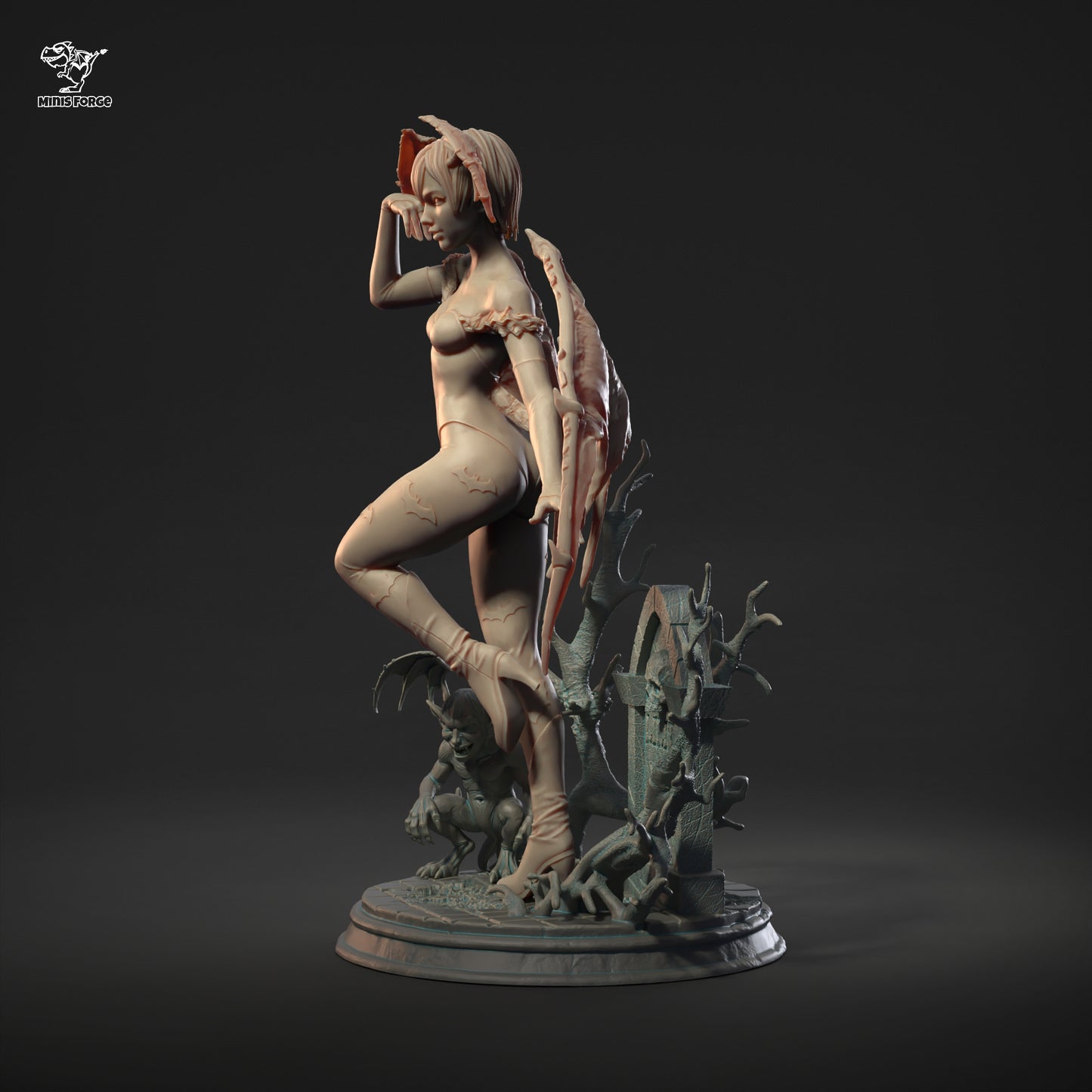 Embrace the Night: Lilith Darkstalkers 3D Printed Resin Collectible Statue – Premium Detail & Quality