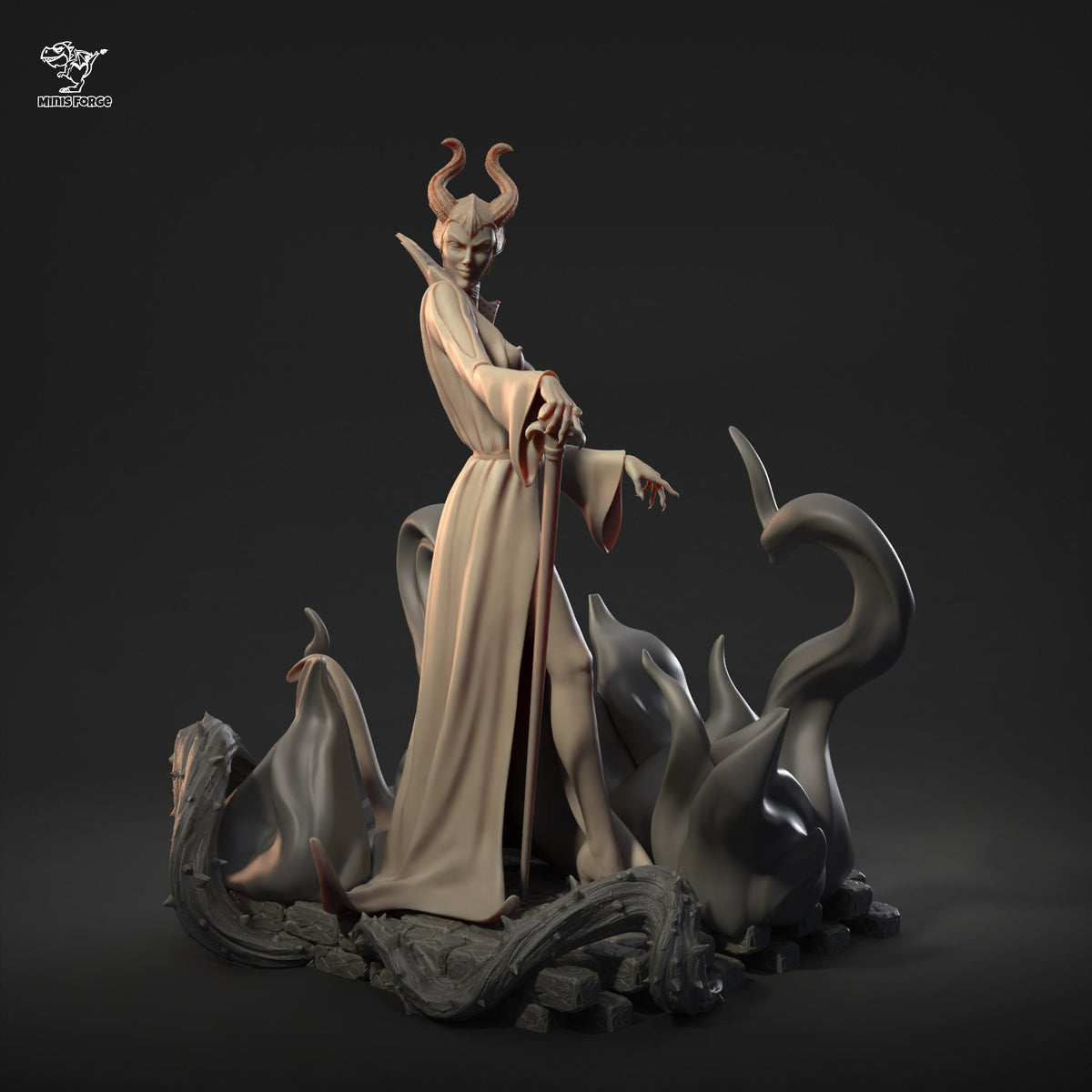 Maleficent NSFW 3D Printed Statue – Mature Dark Fairy Queen Resin Collectible, Made to Order for Adult Collectors & Fans
