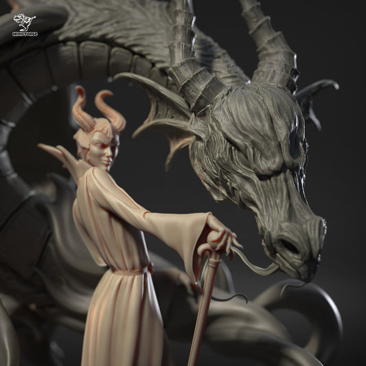 Maleficent Premium 3D Printed Collectible Statue - NSFW Fantasy Villain Figure with Detailed Resin Craftsmanship for Adult Collectors