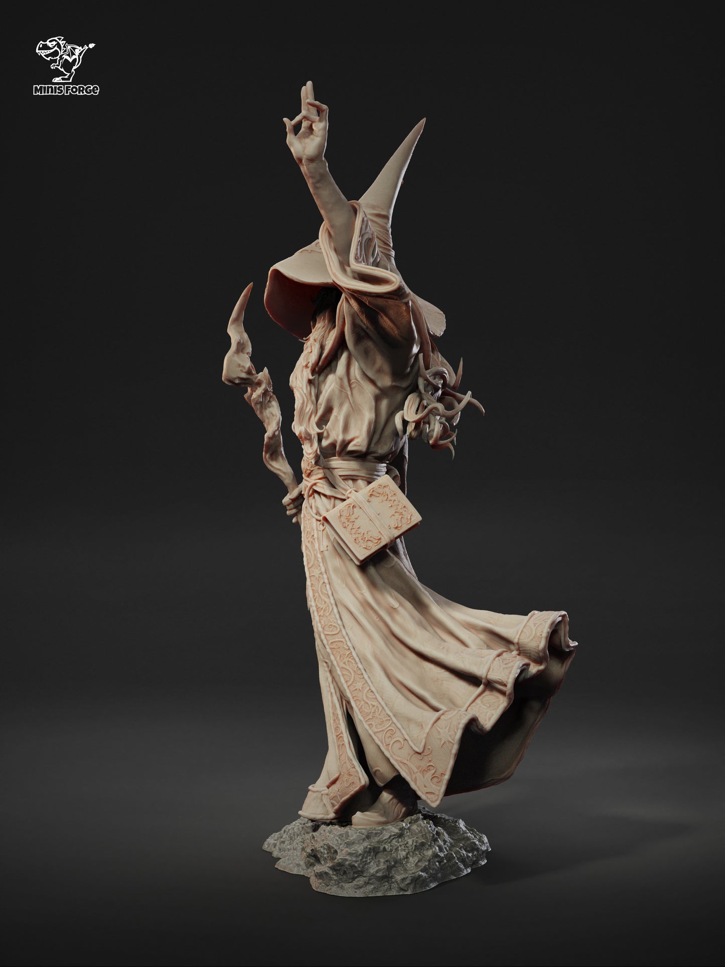 Merlin the Wizard 3D Printed Statue - Hand-Painted Fantasy Collectible or Unpainted RPG Miniature for DIY Painting