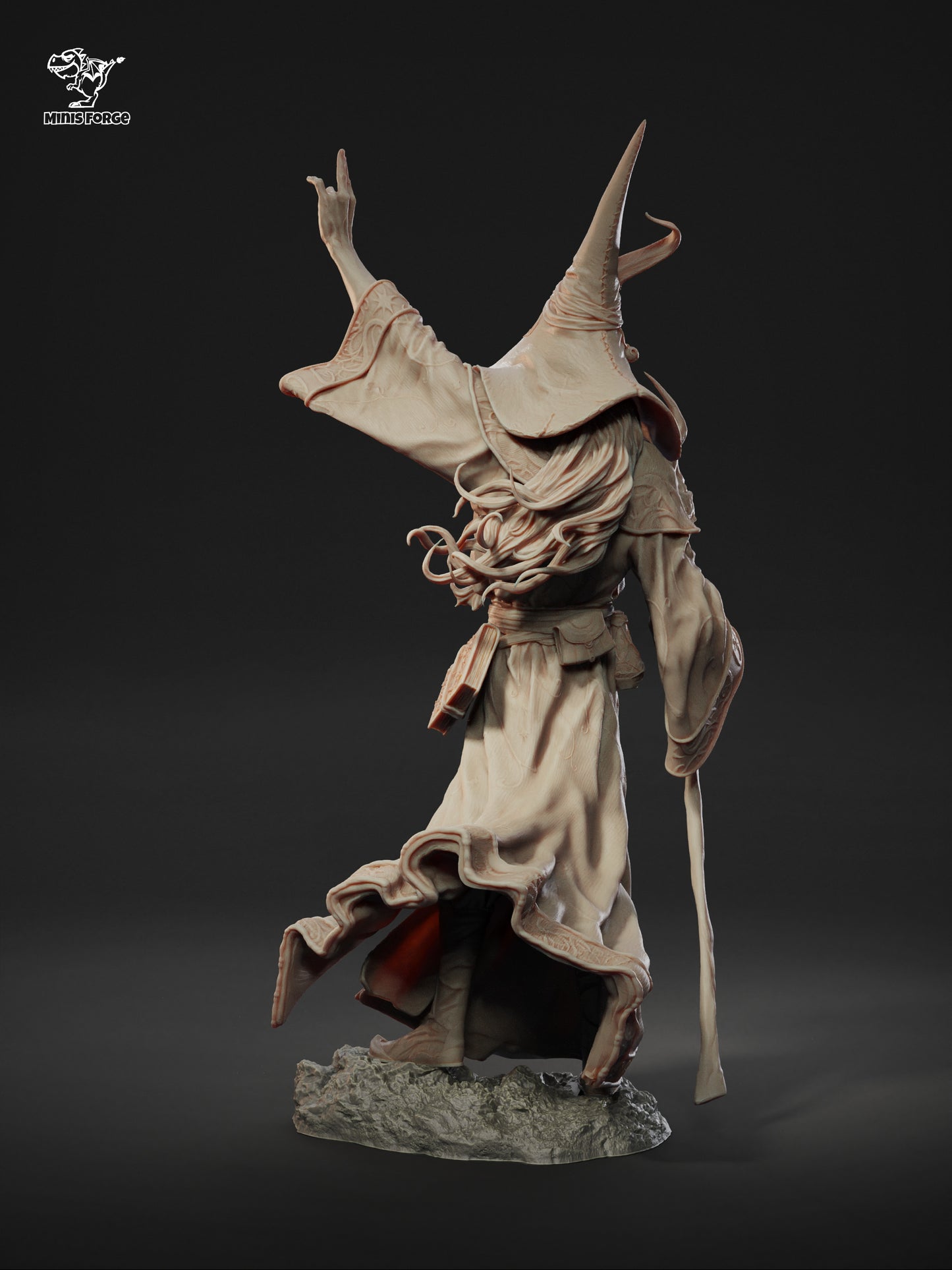 Merlin the Wizard 3D Printed Statue - Hand-Painted Fantasy Collectible or Unpainted RPG Miniature for DIY Painting
