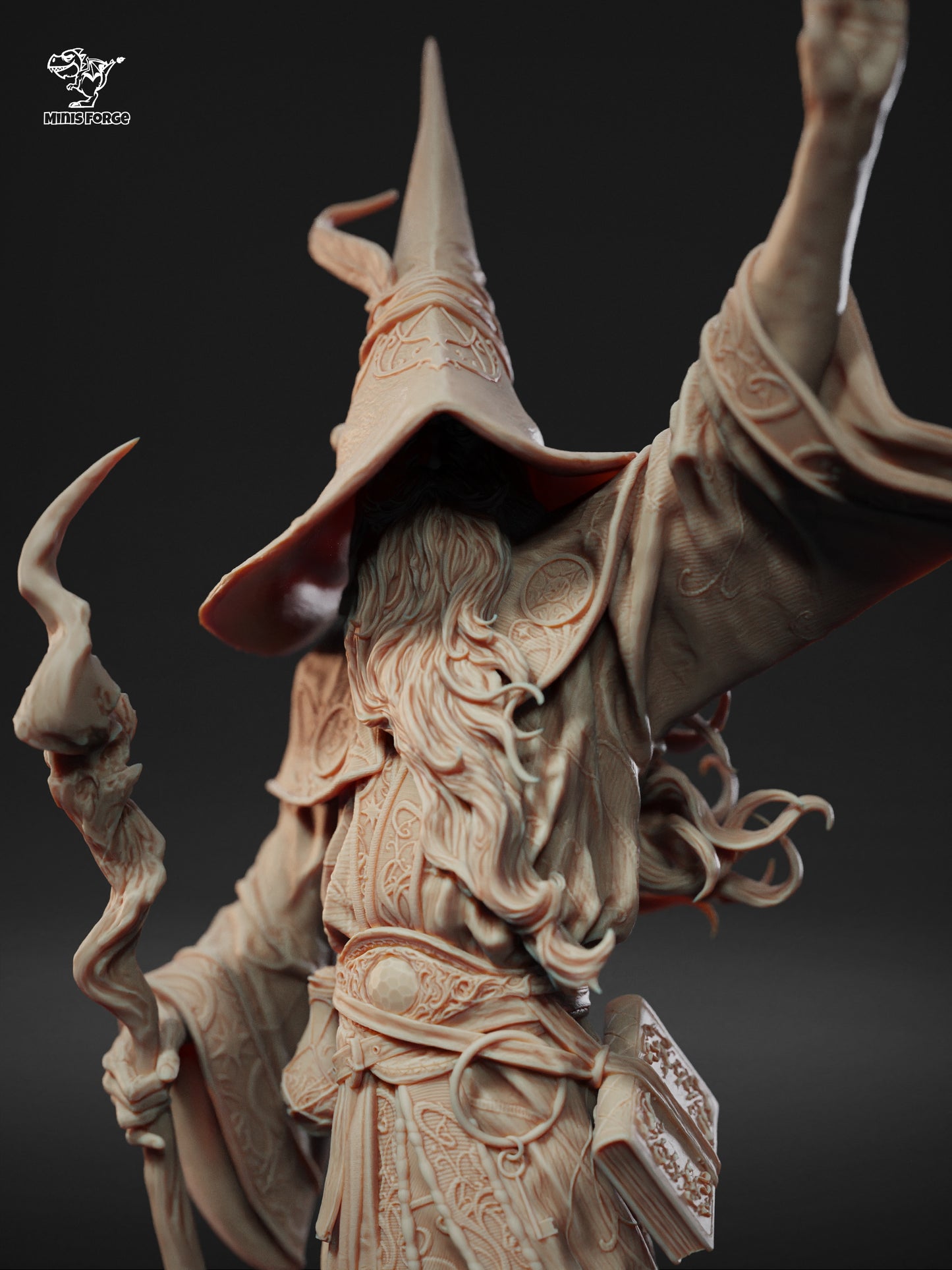 Merlin the Wizard 3D Printed Statue - Hand-Painted Fantasy Collectible or Unpainted RPG Miniature for DIY Painting