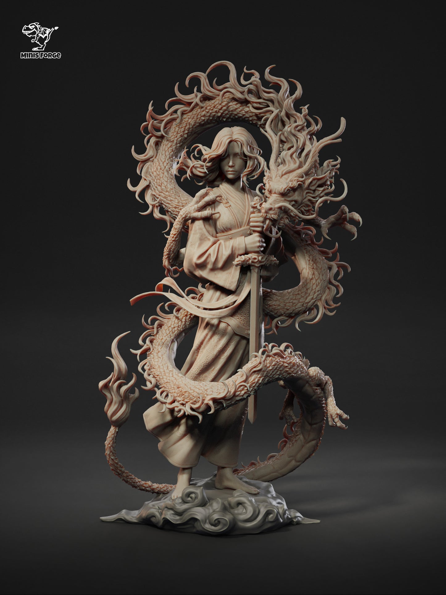 Hand-Painted Mulan 3D Printed Resin Figure - High-Quality Collectible Statue for Disney Fans