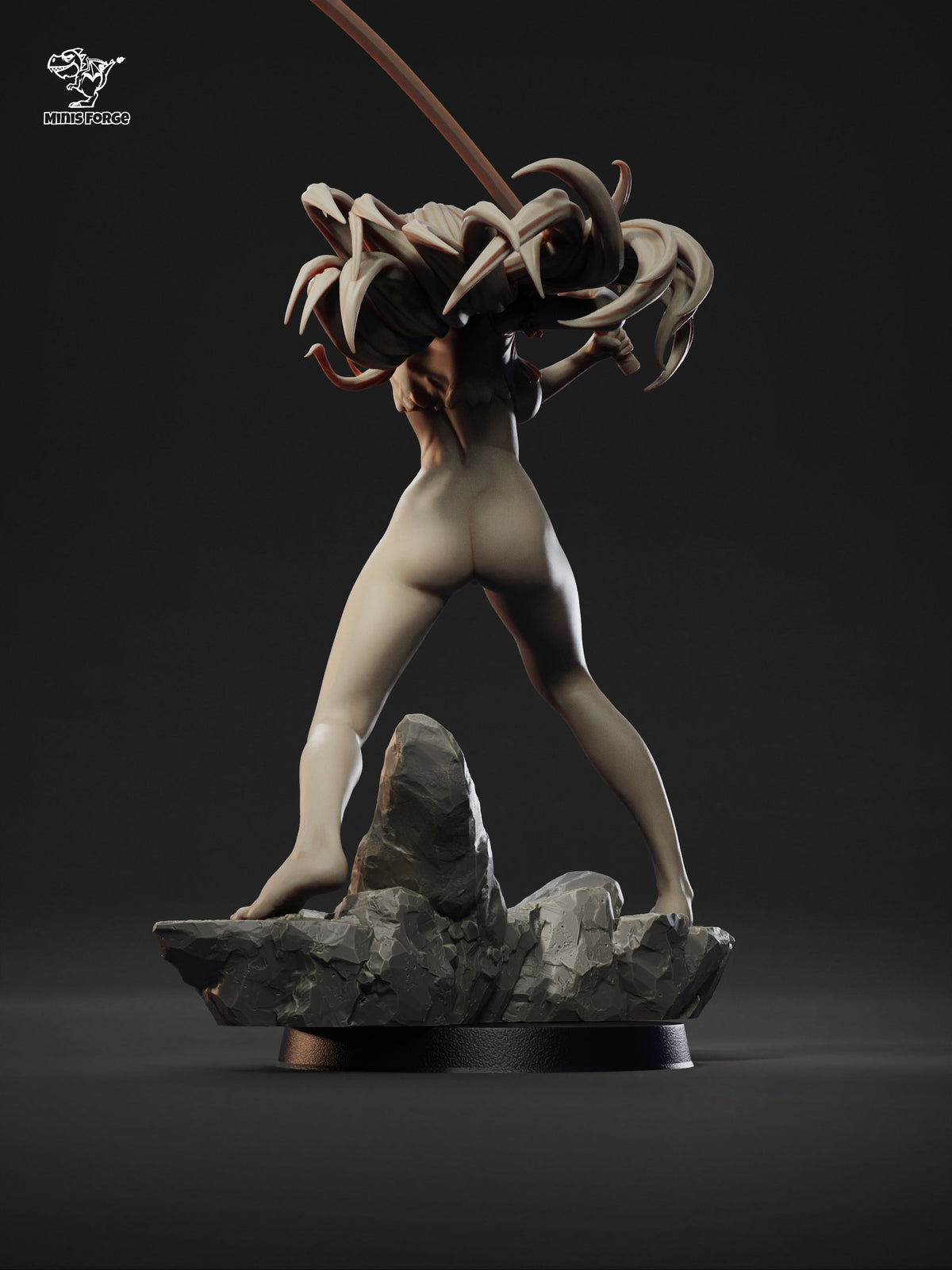 Nelliel NSFW 3D Printed Statue – Mature Anime Swordswoman Resin Collectible, Made to Order for Adult Collectors & Fans