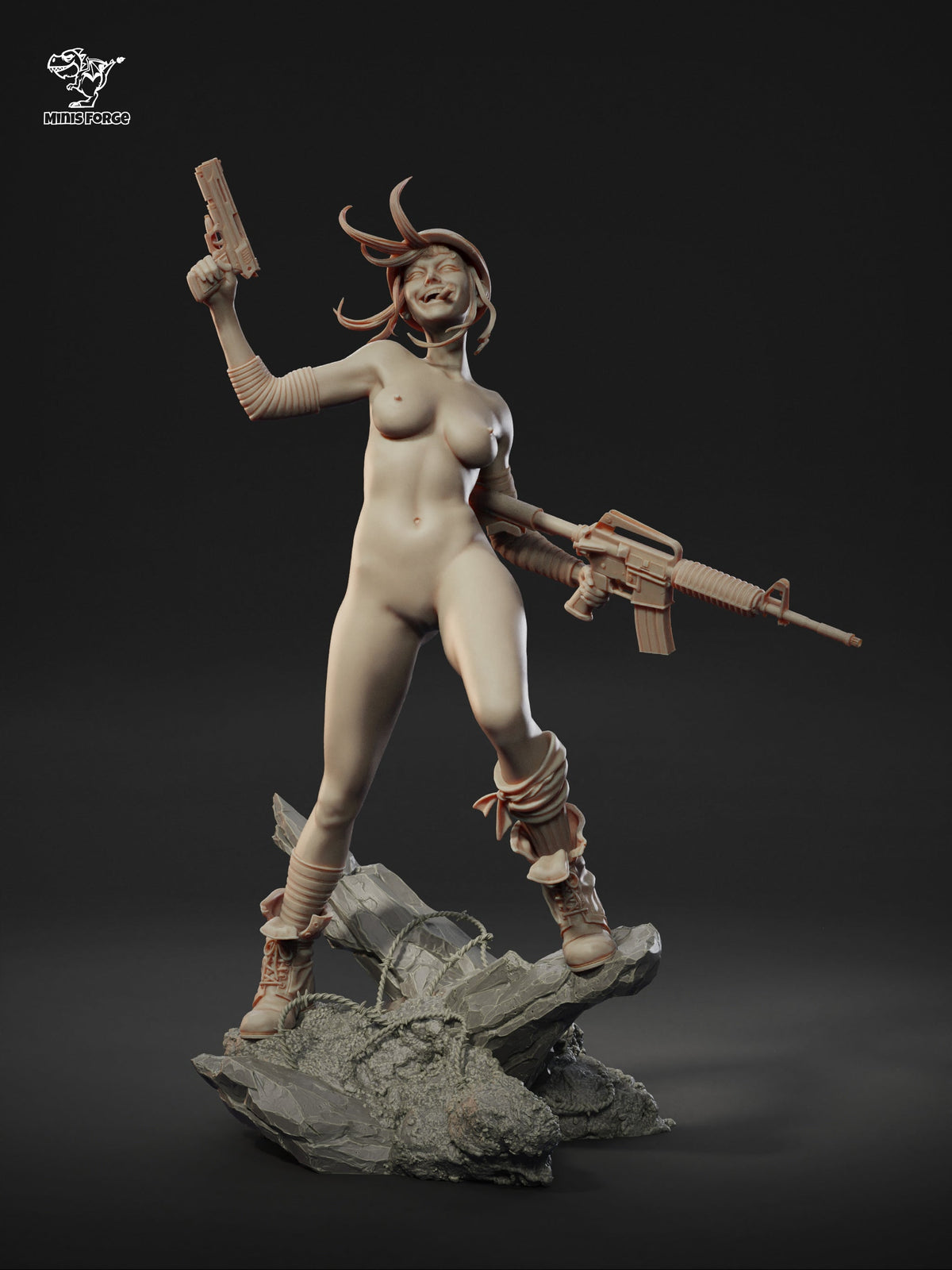 Tank Girl NSFW 3D Printed Statue – Mature Comic Book Rebel Resin Collectible, Made to Order for Adult Collectors & Fans