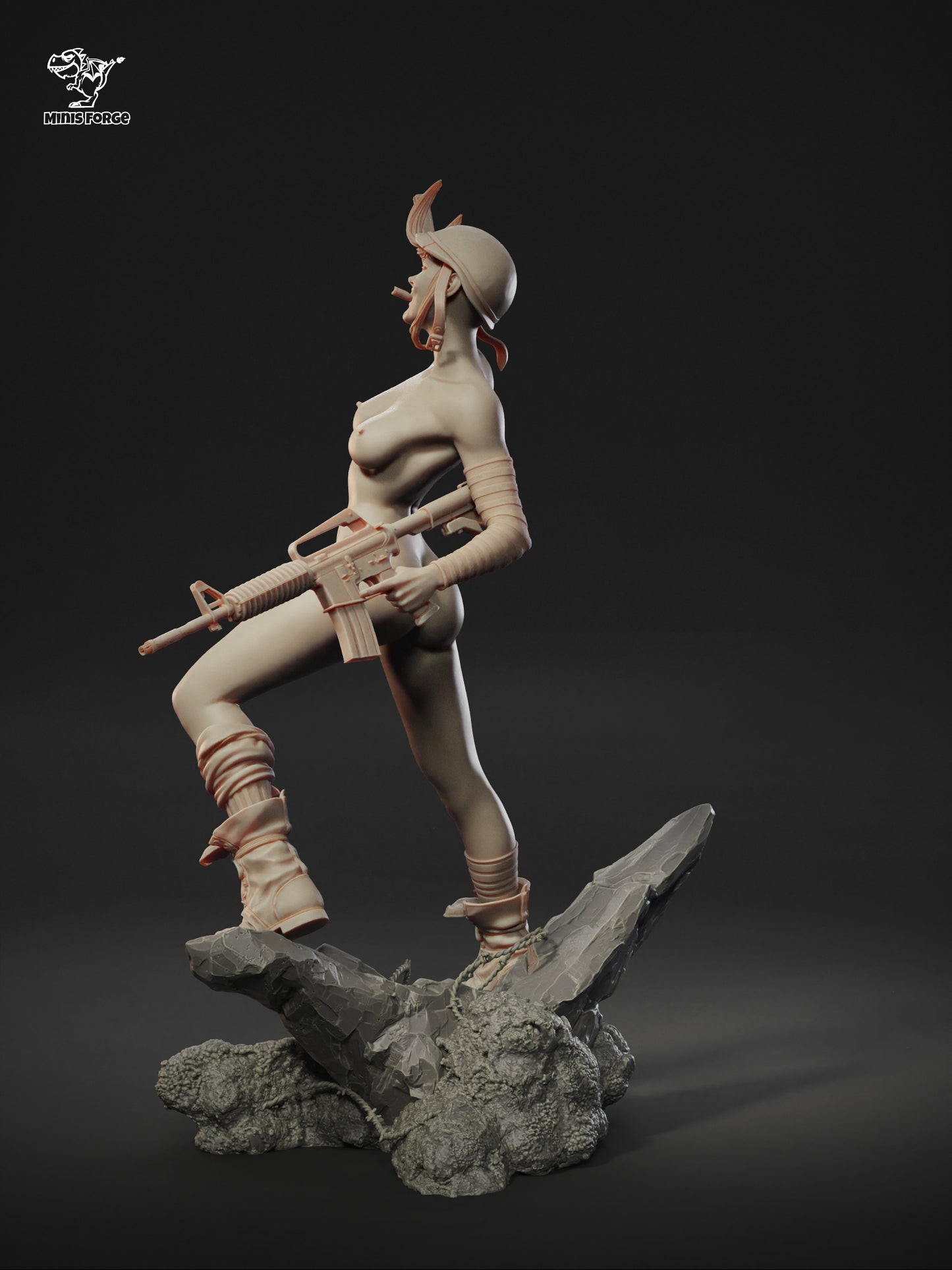 Tank Girl 3D Printed Collectible Statue - Hand-Painted Figure from Classic Comics - High-Quality Fan Art