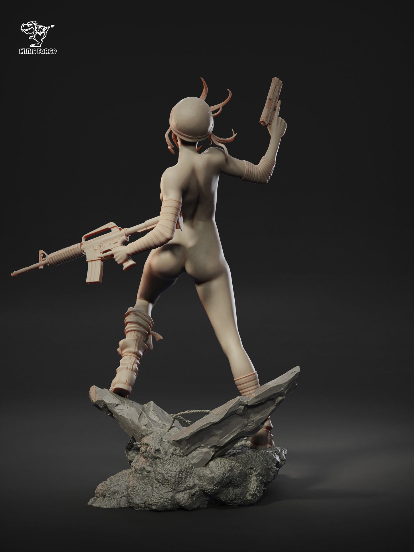 Tank Girl 3D Printed Collectible Statue - Hand-Painted Figure from Classic Comics - High-Quality Fan Art