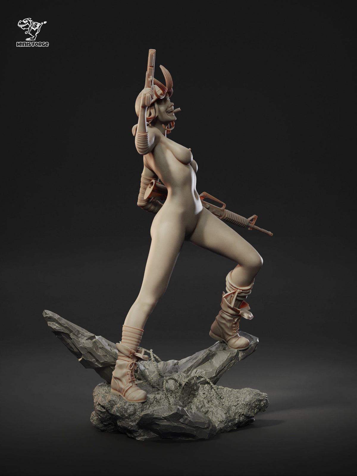 Tank Girl NSFW 3D Printed Statue – Mature Comic Book Rebel Resin Collectible, Made to Order for Adult Collectors & Fans