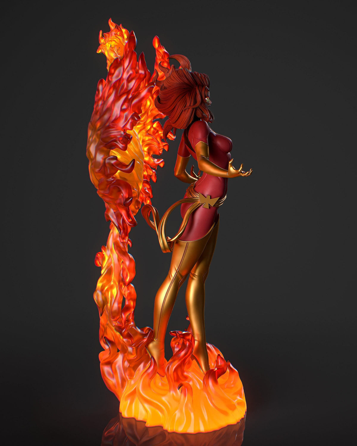 Jean Grey NSFW 3D Printed Statue – Mature Dark Phoenix Telepath Resin Collectible, Made to Order for Adult Collectors
