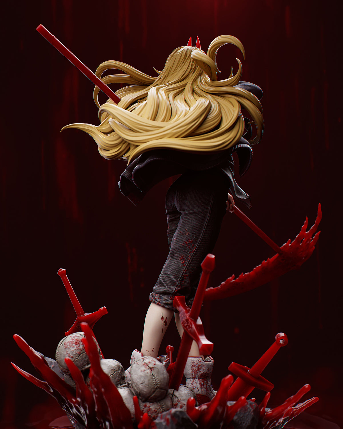 Power NSFW 3D Printed Statue – Mature Chainsaw Man Fiend Resin Collectible, Made to Order for Adult Collectors & Fans