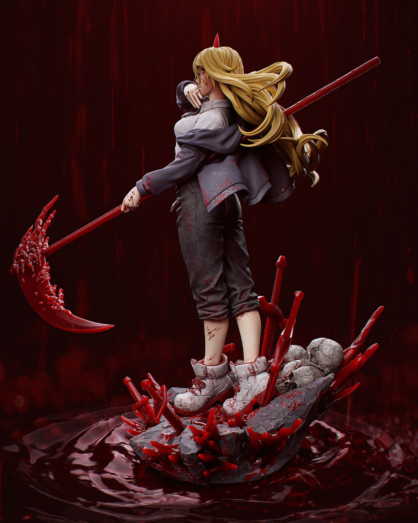 Chainsaw Man Power Statue: Hand-Painted or Unpainted, with Optional NSFW Adult Version