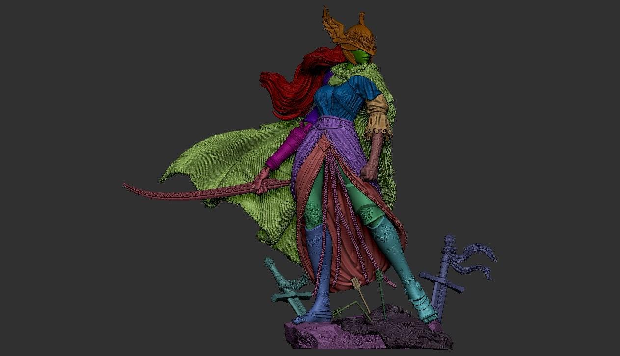 Malenia: 3D-Printed Collectible Statue, Blade of Miquella Figure