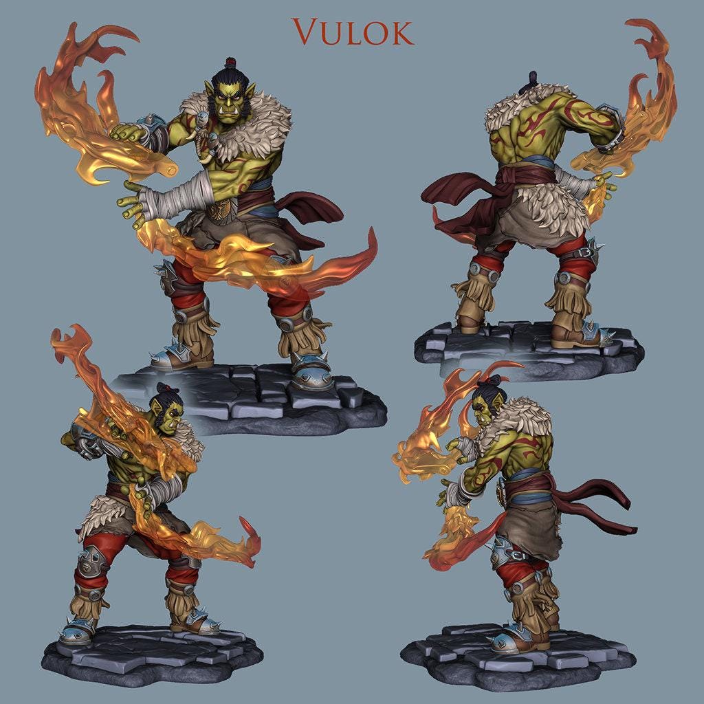 Pyromancers Warband, Dnd miniatures, Tabletop miniatures, 3d printed miniatures, Collectible figurines, Pathfinder, Dnd, 35 mm scale