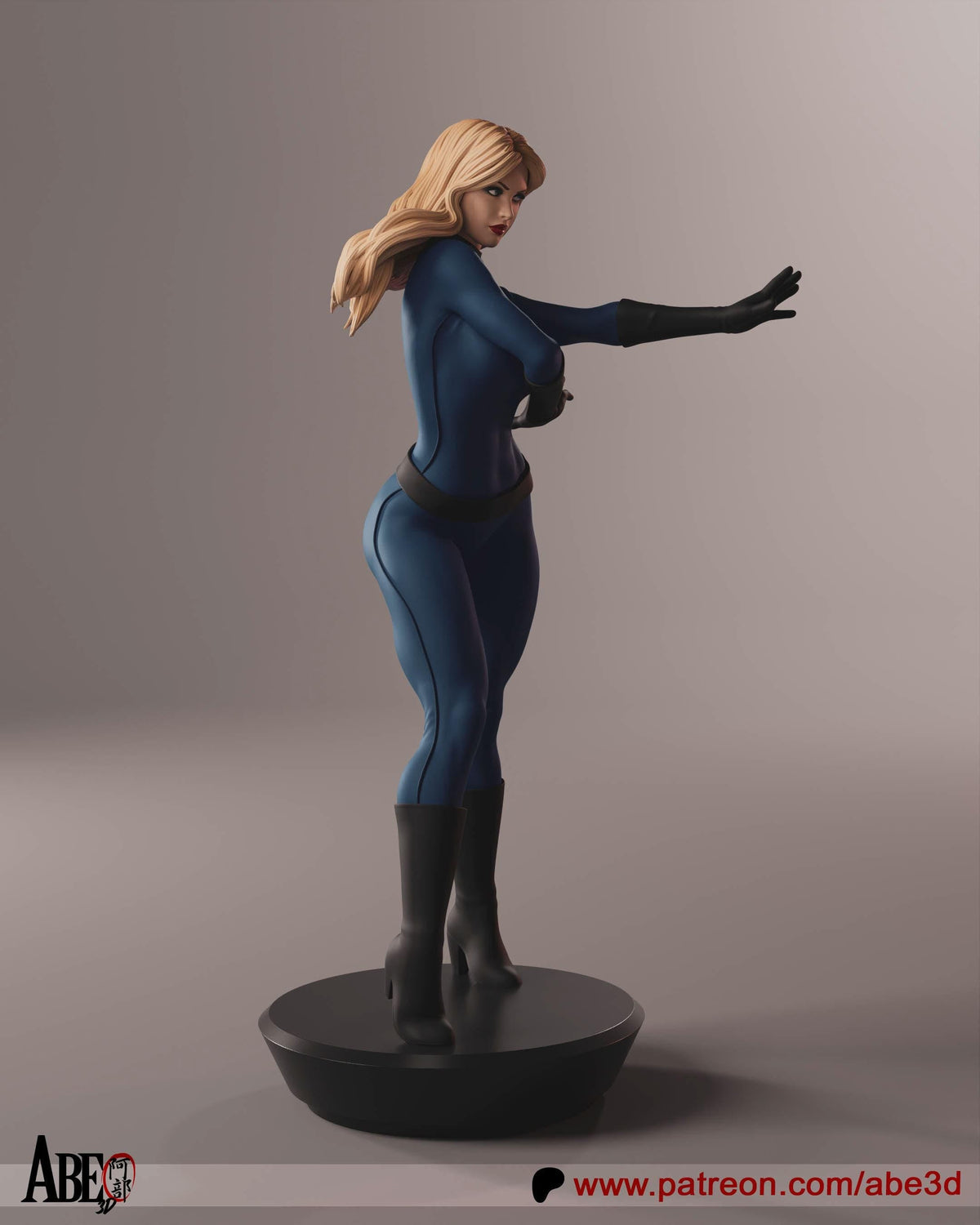 Sue Storm Marvel NSFW 3D Printed Statue – Mature Fantastic Heroine Resin Collectible, Made to Order for Adult Collectors