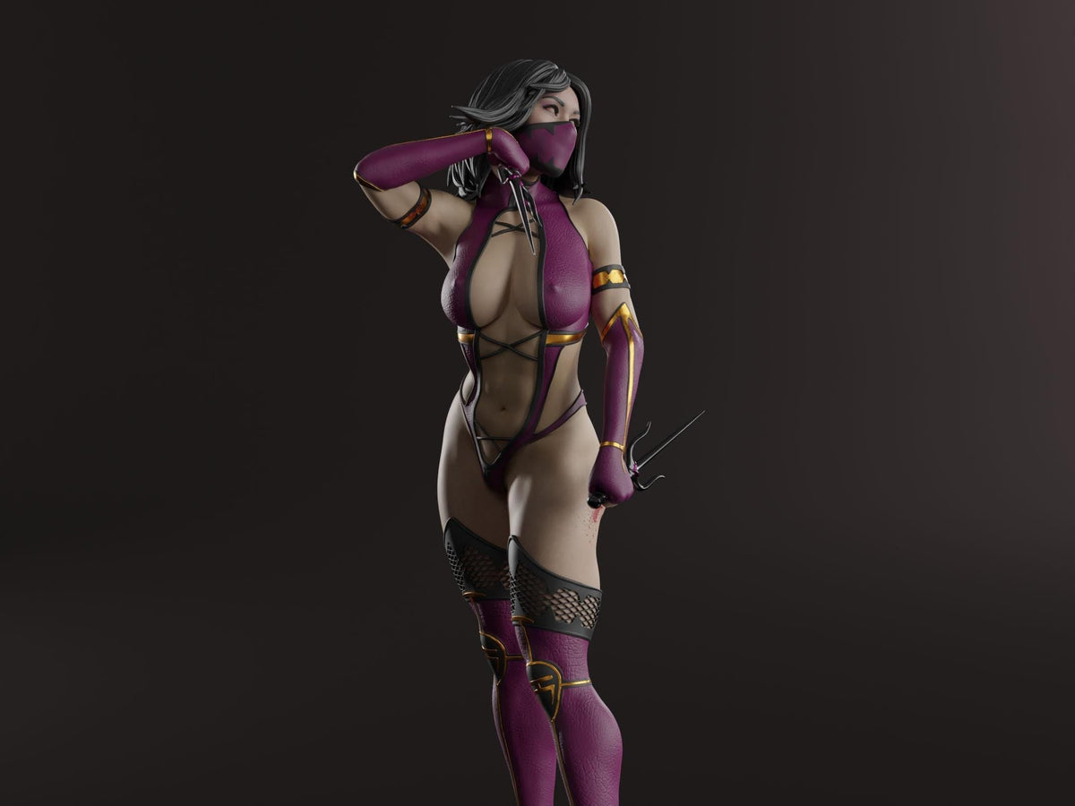 Mileena NSFW 3D Printed Statue – Mature Kombat Assassin Resin Collectible, Made to Order for Adult Collectors & Fans