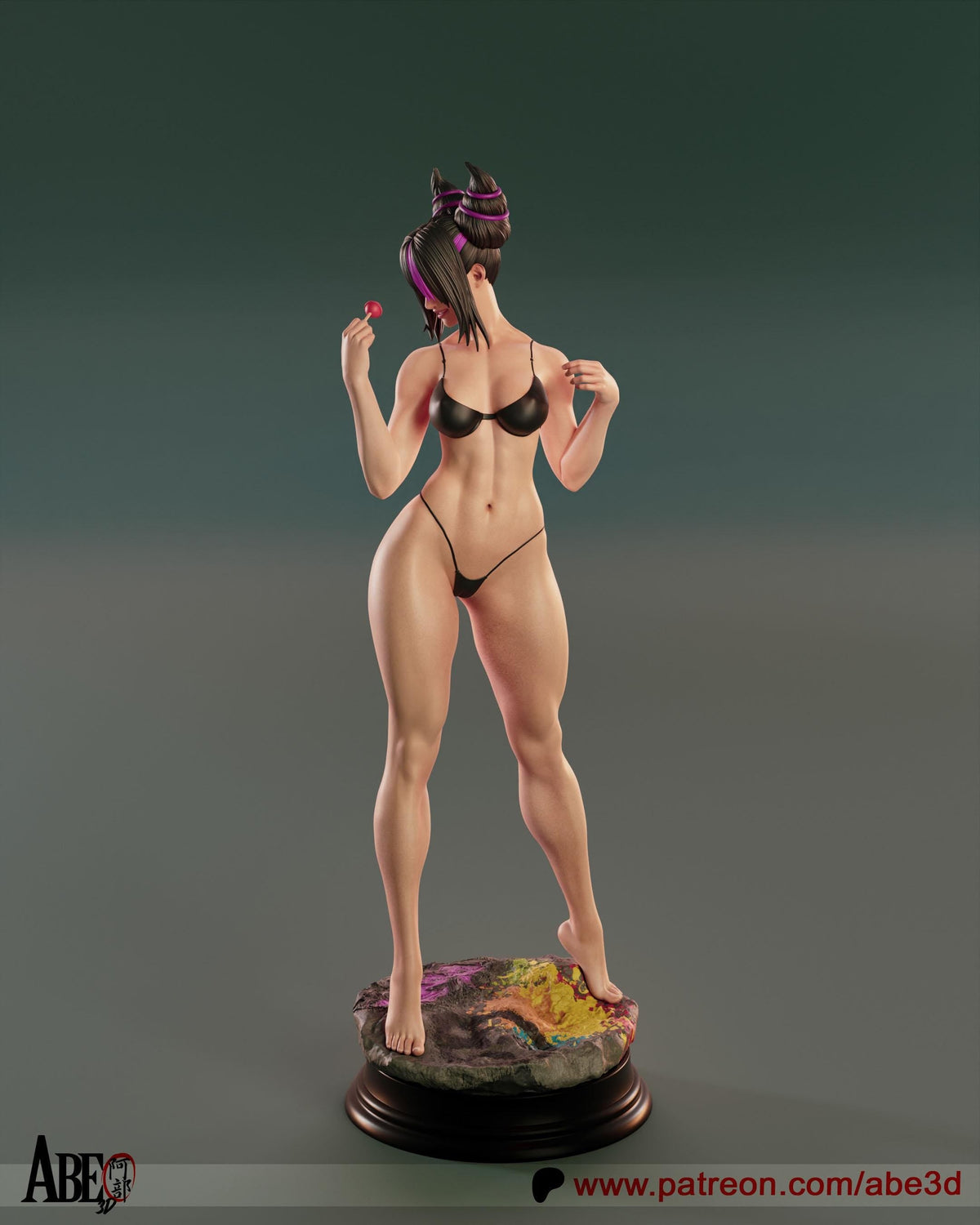 Juri Han NSFW 3D Printed Statue – Mature Street Fighter Resin Collectible, Made to Order for Adult Collectors & Fans
