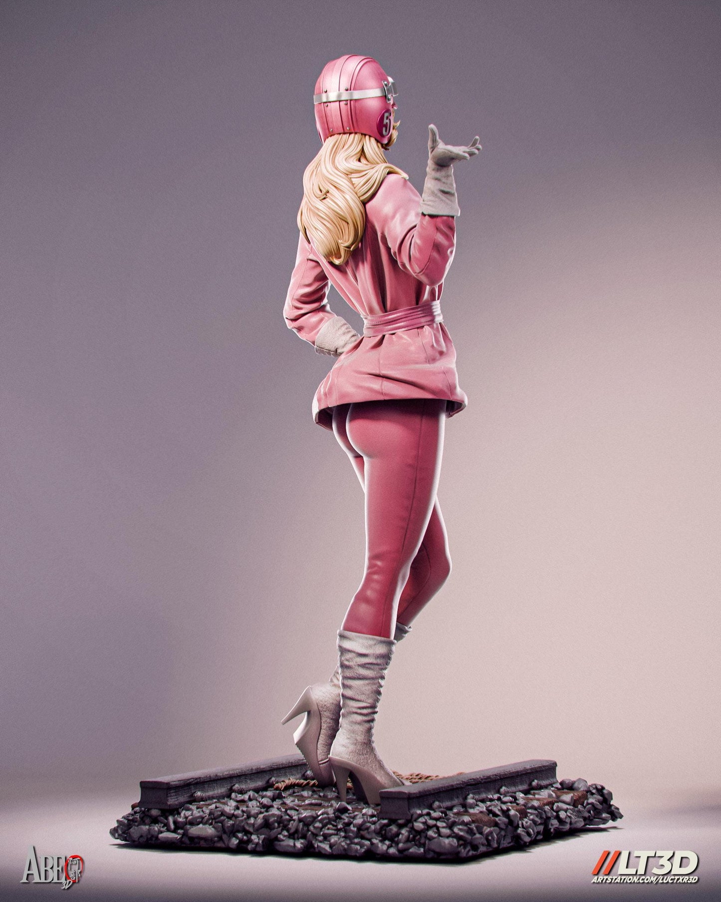 Penelope Pitstop Collectible 3D Resin Figure | Hand Painted or Unpainted Wacky Races Statue