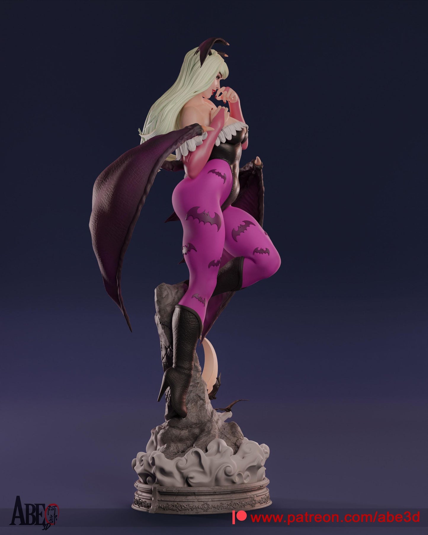 Exclusive Morrigan Aensland 3D Printed Statue | Darkstalkers NSFW Collectible | Hand-Painted Resin Figure