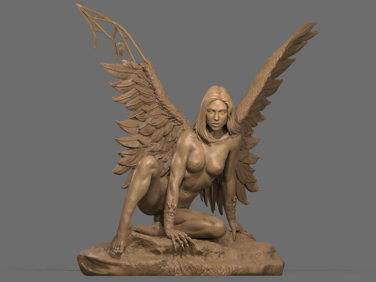 Boris Vallejo Broken Wing NSFW 3D Printed Statue – Mature Fantasy Resin Collectible, Made to Order for Adult Collectors