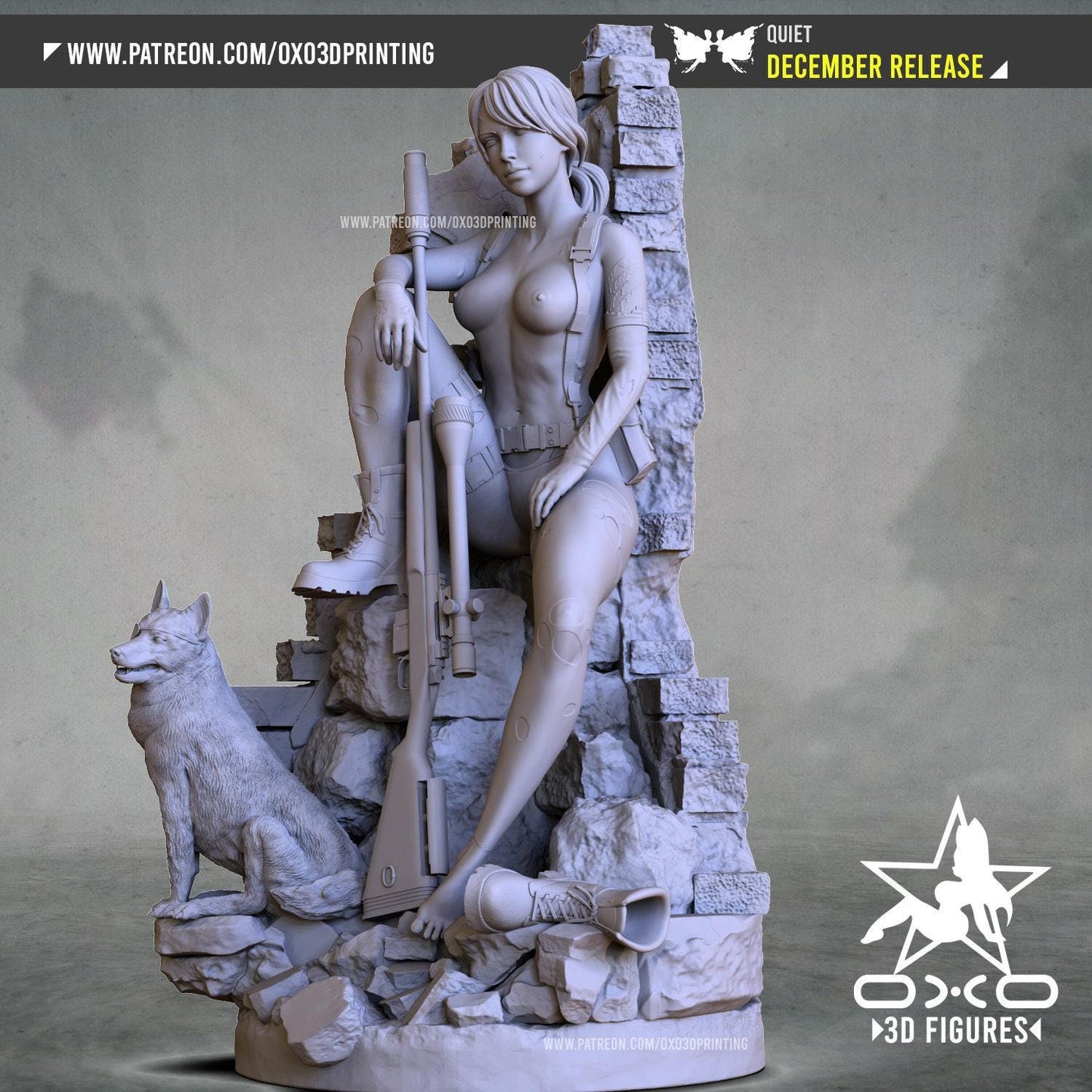 Sniper's Silence: Quiet 3D Print Collectible Statue – Highly Detailed Metal Gear Solid Figure (NSFW)