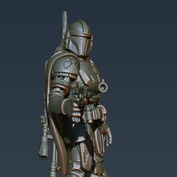 Bounty Hunter 3d print Fanart Collectible Miniature RPG Miniatures Tabletop Games ttrpg wars